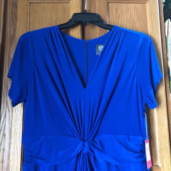 NWT Vince Camuto Twist Front Jersey Wide Leg Jumpsuit Plus Size 1X - Picture 3 of 16